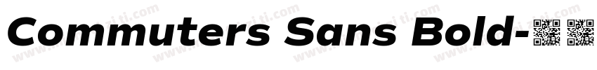 Commuters Sans Bold字体转换